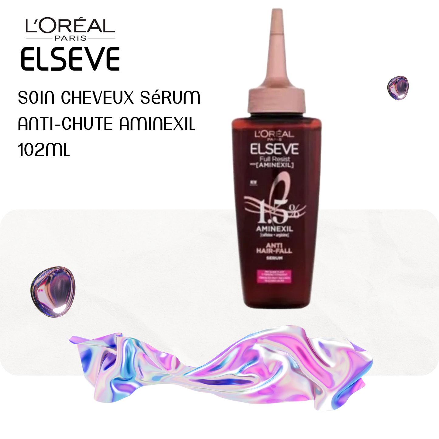 Soin cheveux sérum anti-chute Aminexil 102ml - ELSEVE