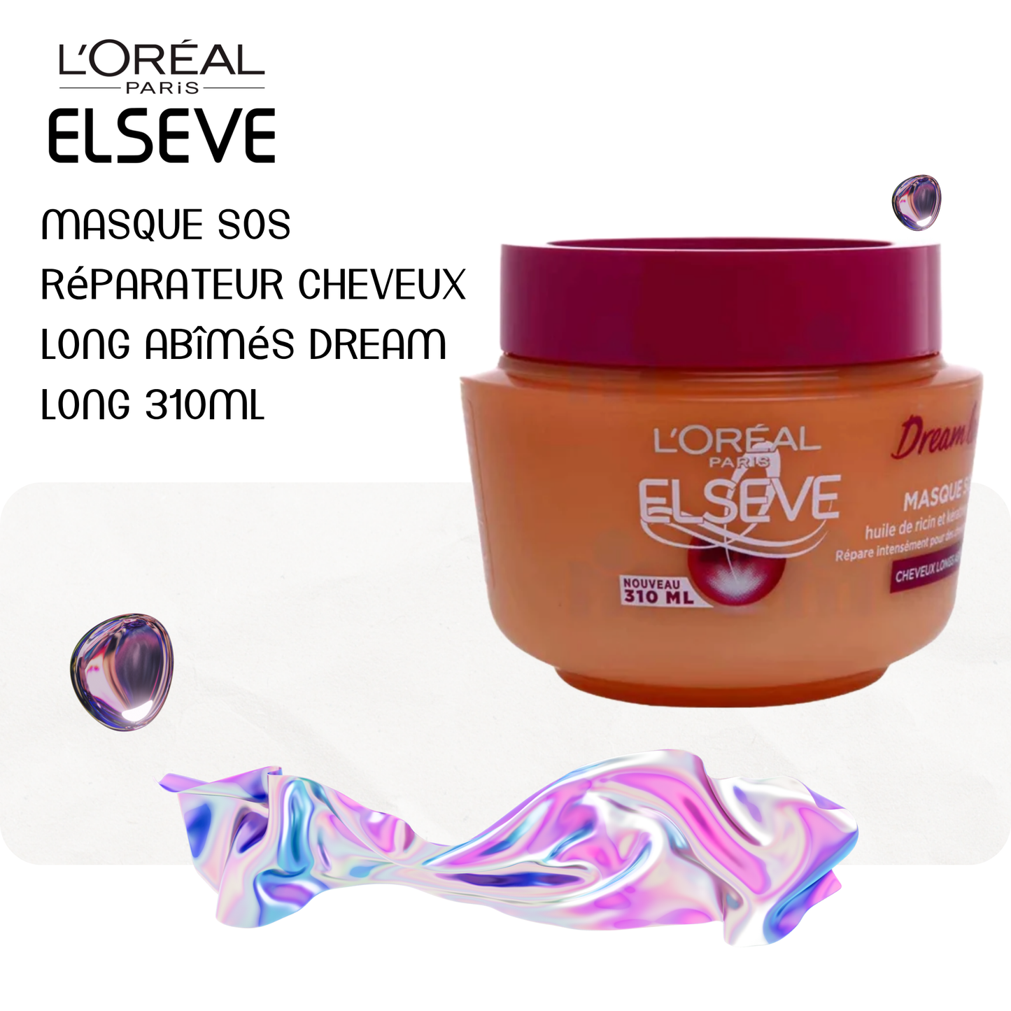 Masque SOS réparateur cheveux long abîmés Dream Long 310ml - ELSEVE