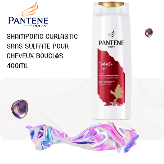 Shampoing Curlastic sans sulfate pour cheveux bouclés 400ml - PANTENE
