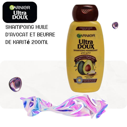 Shampoing huile d'avocat et beurre de karité 200ml - ULTRAS DOUX
