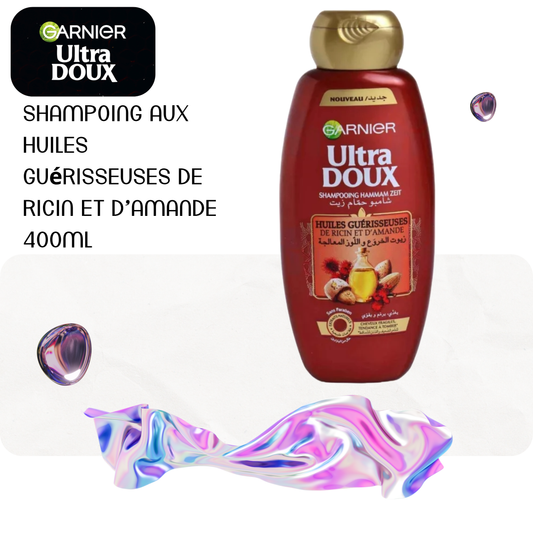 Shampoing aux Huiles guérisseuses de ricin et d’amande 400ml - ULTRA DOUX