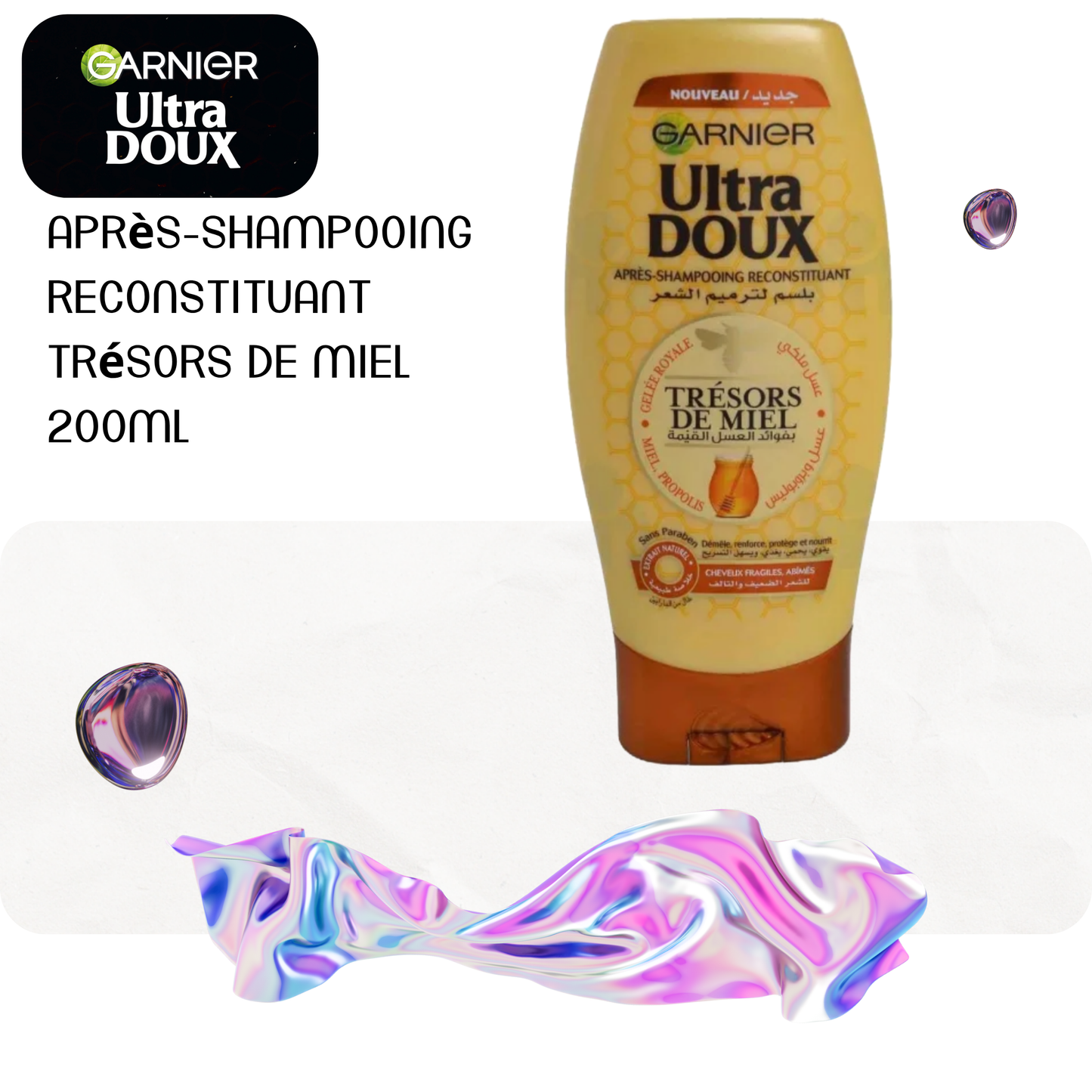 Après-shampooing reconstituant trésors de miel 200ml - ULTRA DOUX