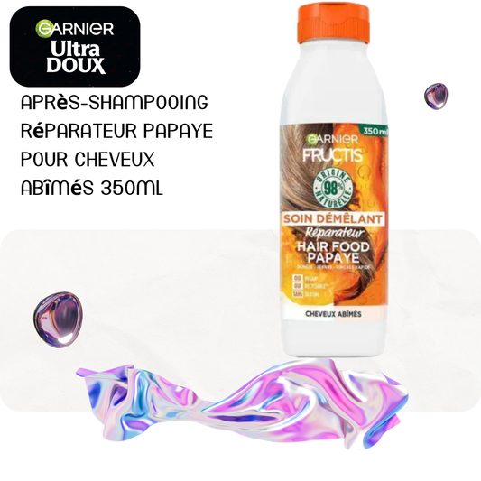 Après-shampooing réparateur papaye pour cheveux abîmés 350ml - ULTRA DOUX