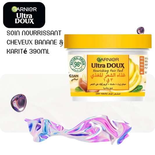 Soin nourrissant cheveux banane & Karité 390ml - ULTRA DOUX