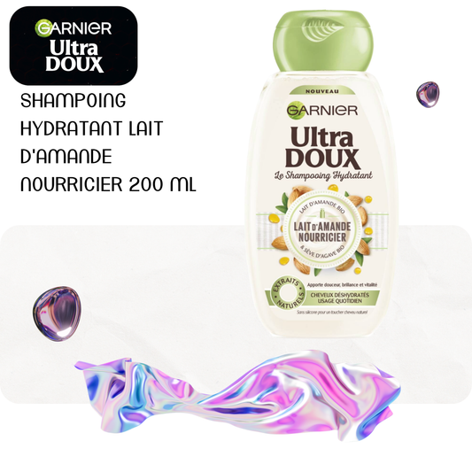 Shampoing hydratant lait d'amande nourricier 200 ml - ULTRA DOUX