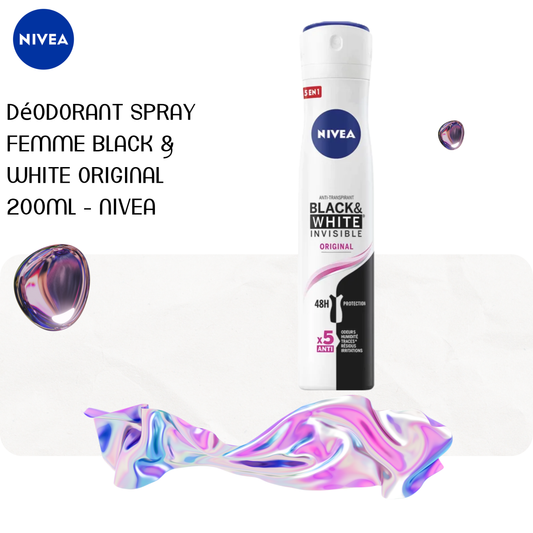 Déodorant spray Femme Black & White Original 200ml - NIVEA