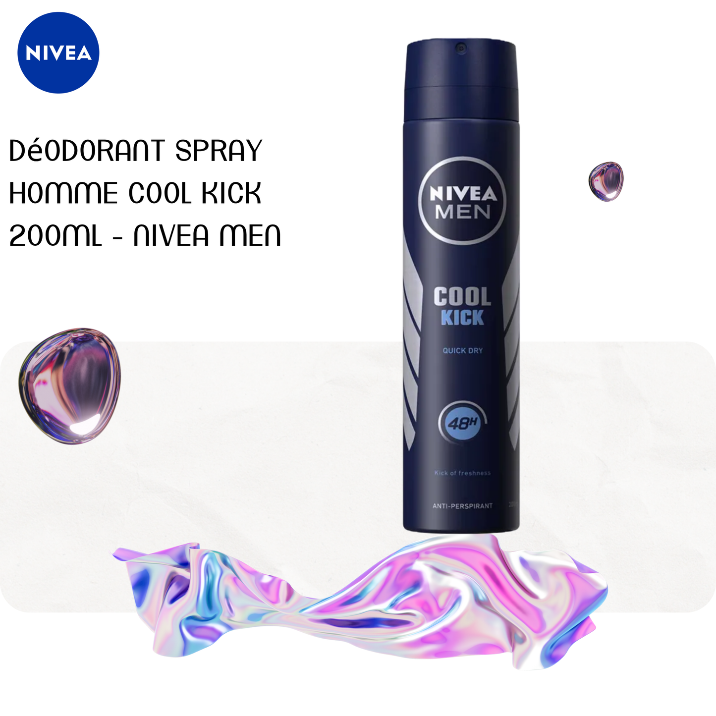 Déodorant spray Homme Cool Kick 200ml - NIVEA MEN