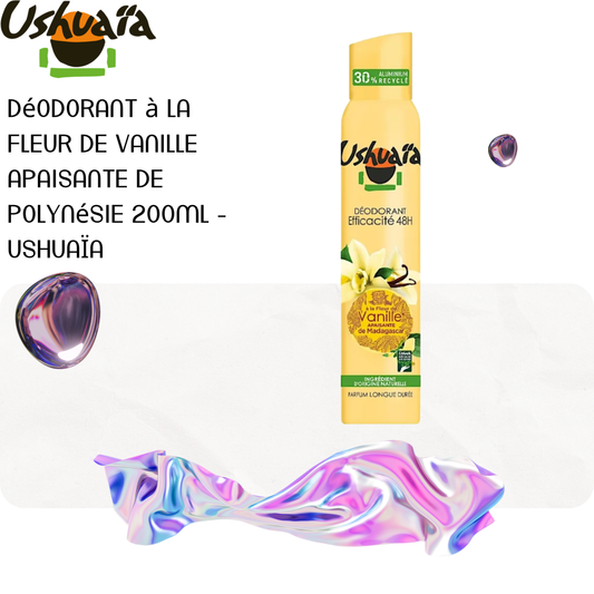 Déodorant à la fleur de vanille apaisante de Polynésie 200ml - USHUAÏA