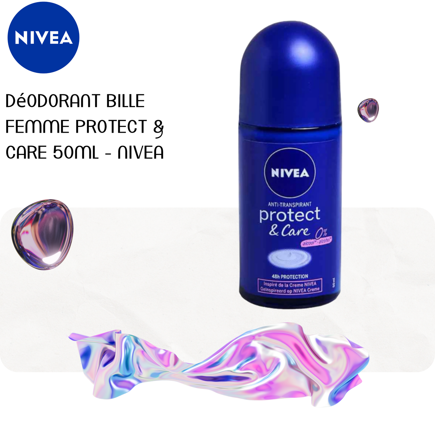 Déodorant bille Femme Protect & Care 50ml - NIVEA