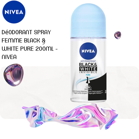 Déodorant spray Femme Black & White Pure 200ml - NIVEA