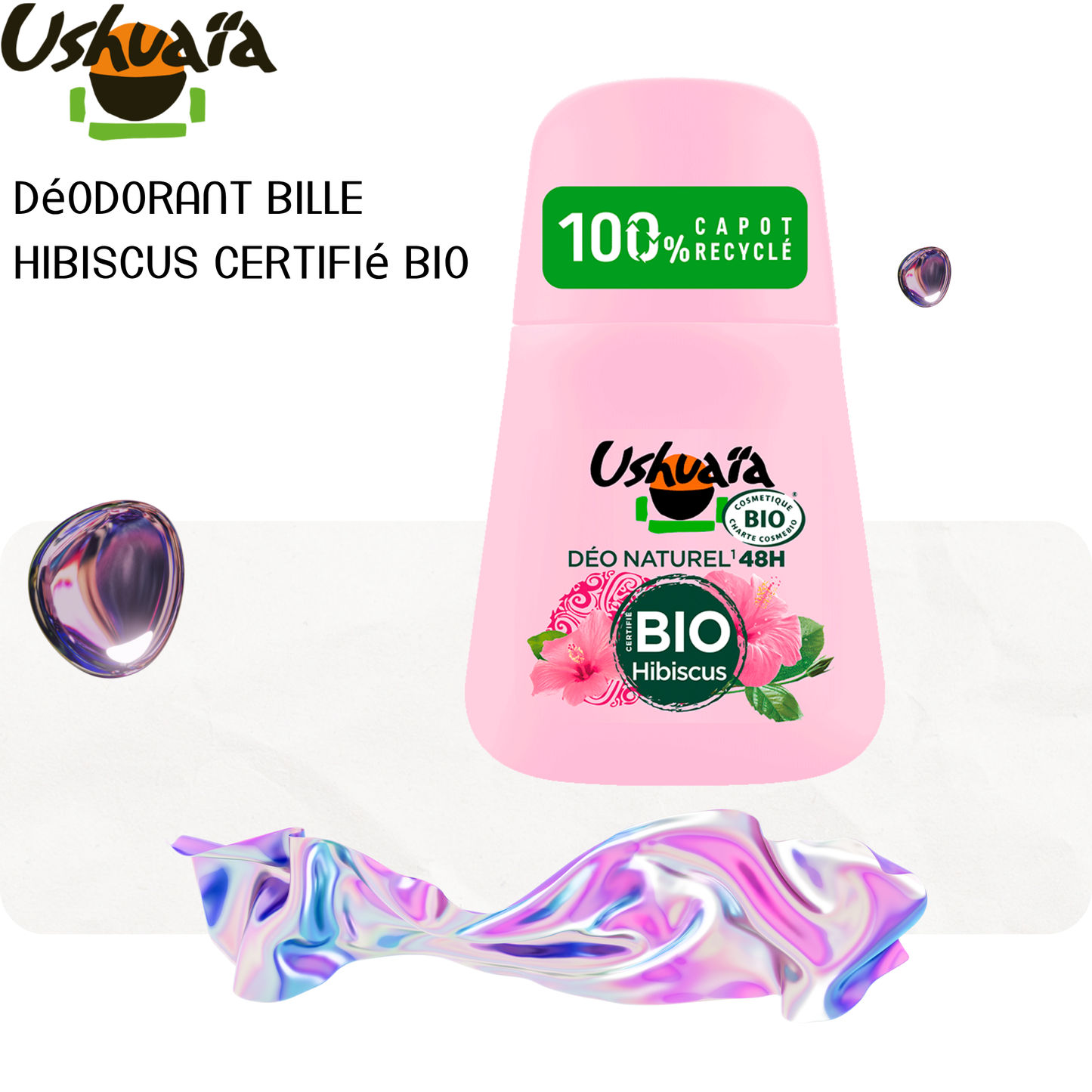 Déodorant Bille Hibiscus Certifié Bio - Ushuaia