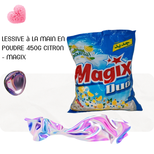 Lessive à la main en poudre 450g citron - MAGIX