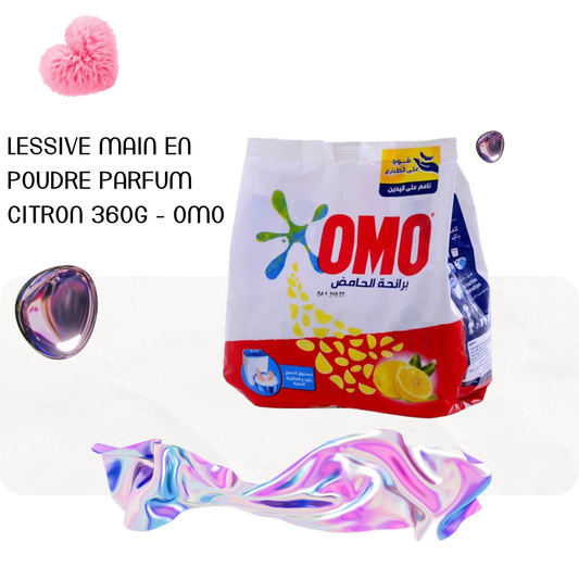 Lessive main en poudre parfum citron 360g - OMO