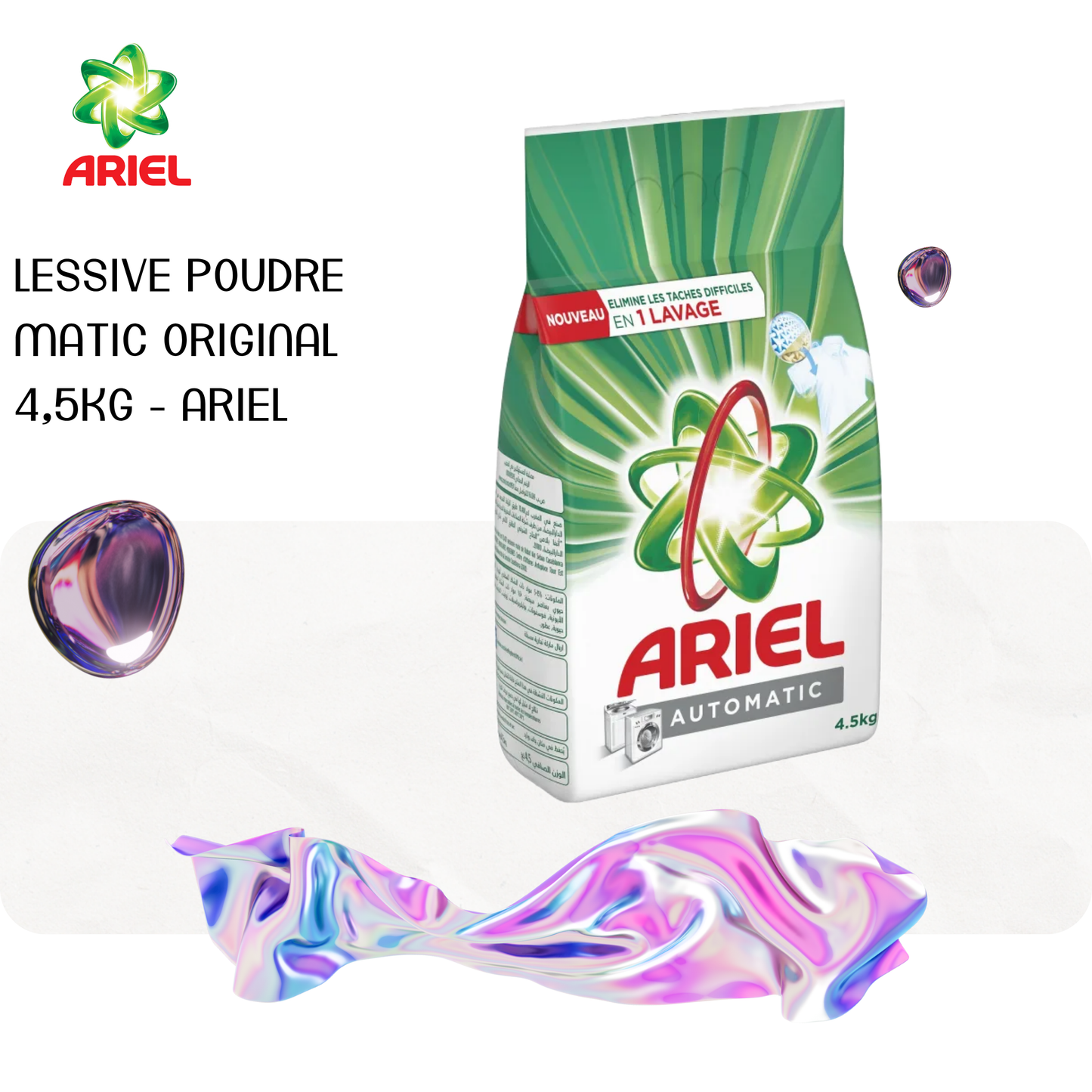 Lessive poudre Matic Original 4,5Kg - ARIEL