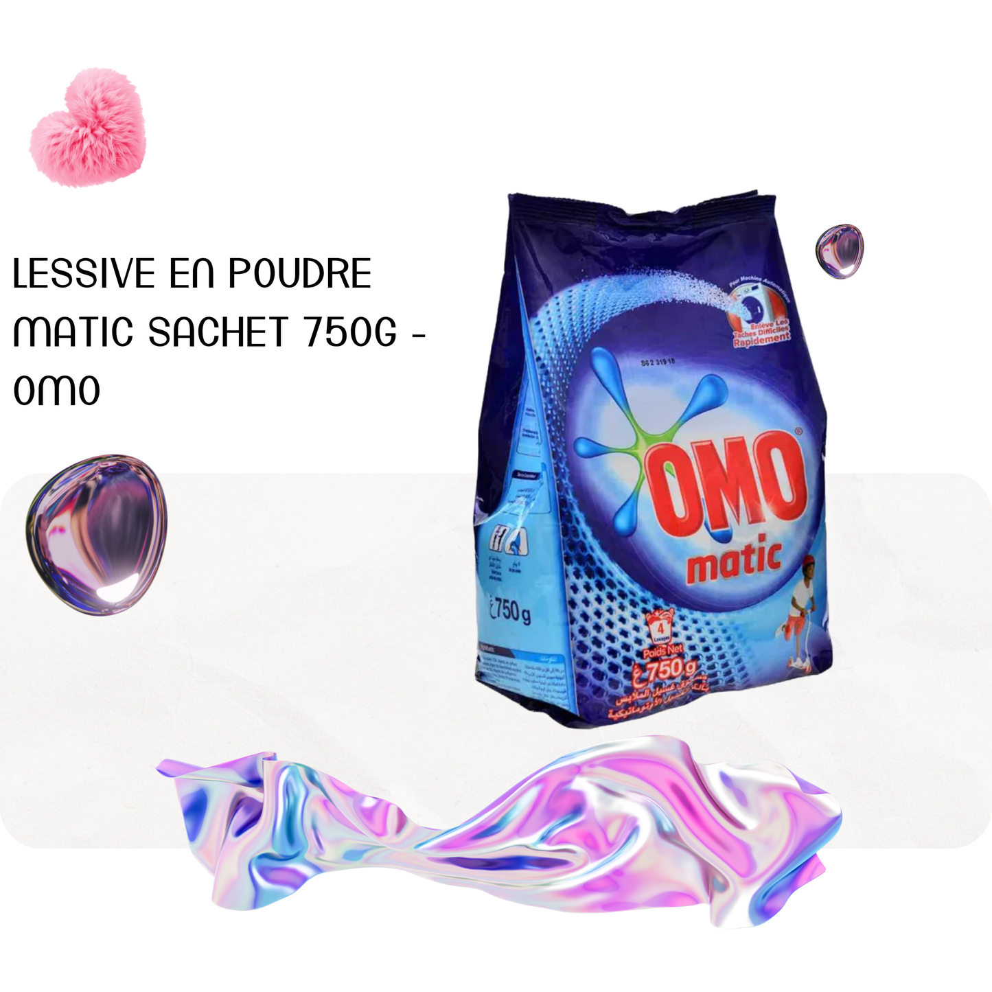 Lessive en poudre Matic sachet 750g - OMO