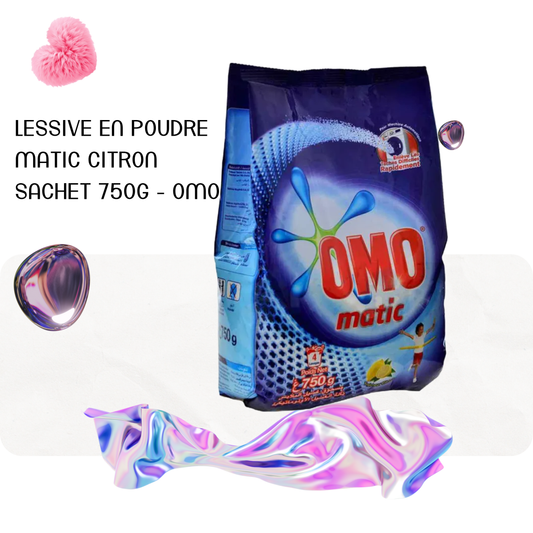 Lessive en poudre Matic Citron sachet 750g - OMO