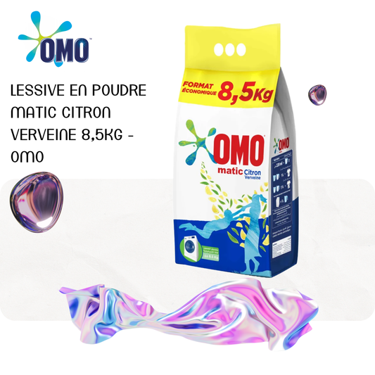 Lessive en poudre Matic citron verveine 8,5Kg - OMO