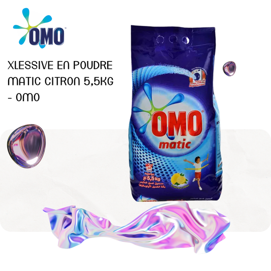 Lessive en poudre Matic Citron 5,5kg - OMO