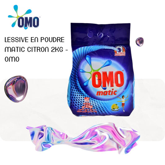 Lessive en poudre Matic Citron 2kg - OMO
