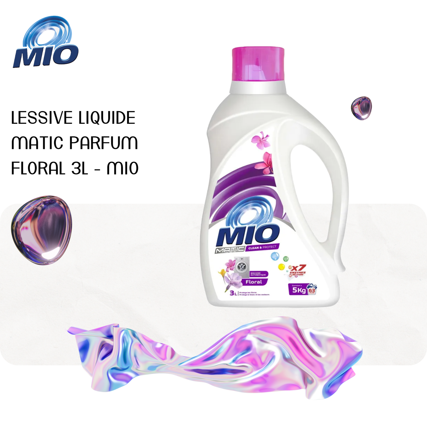 Lessive liquide matic parfum floral 3L - MIO