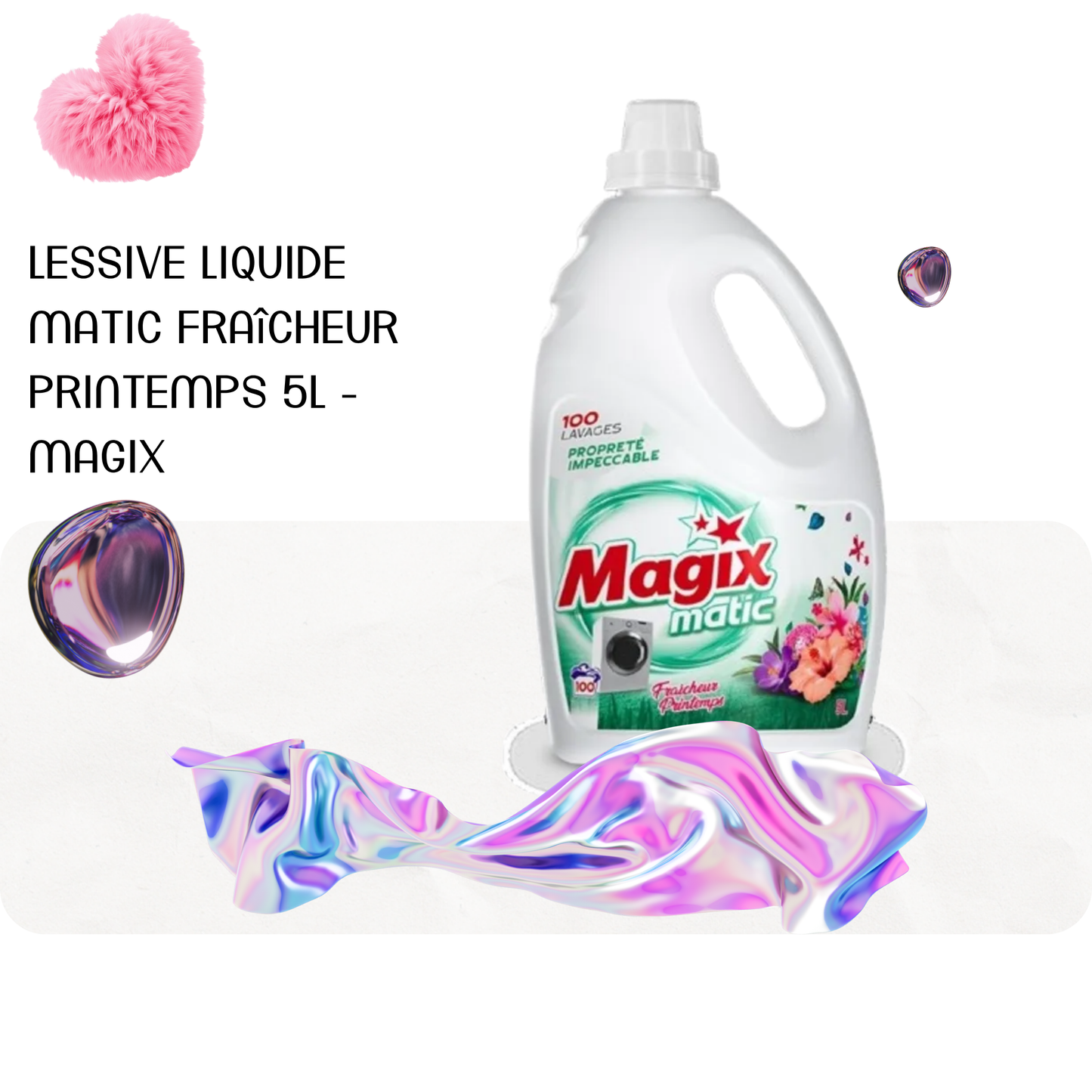 Lessive liquide Matic Fraîcheur printemps 5L - MAGIX