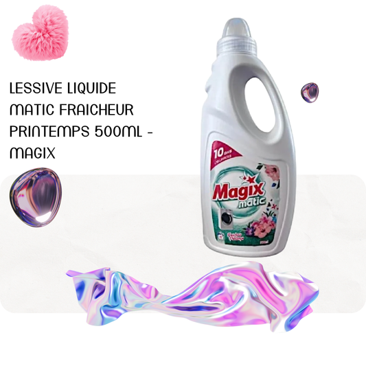 Lessive liquide matic fraicheur printemps 500ml - MAGIX