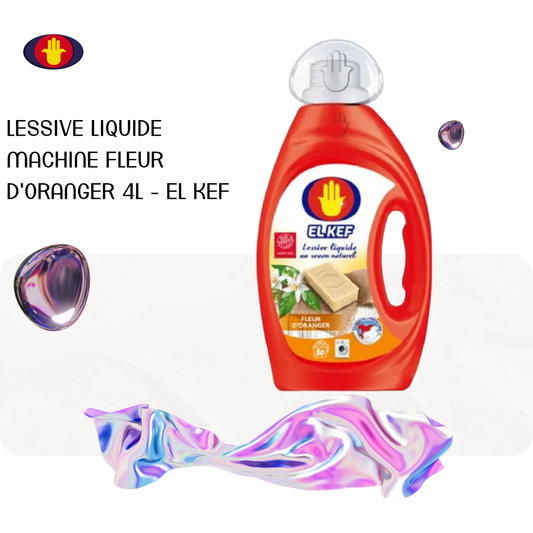 Lessive liquide machine fleur d'oranger 4L - EL KEF