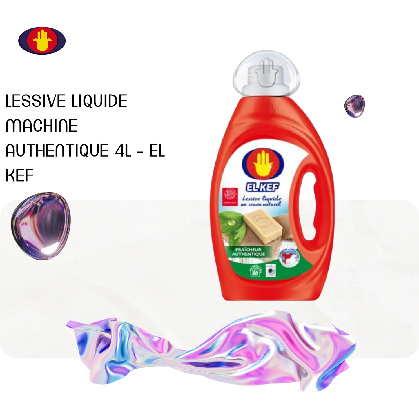 Lessive liquide machine authentique 4L - EL KEF