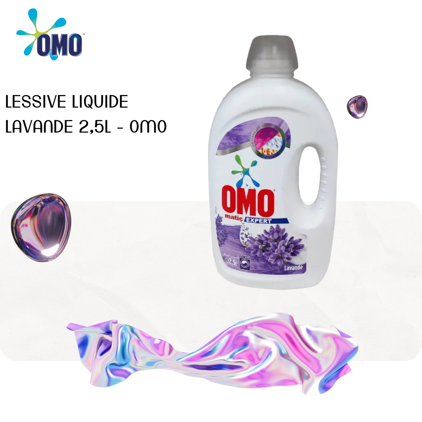 Lessive liquide lavande 2,5L - OMO