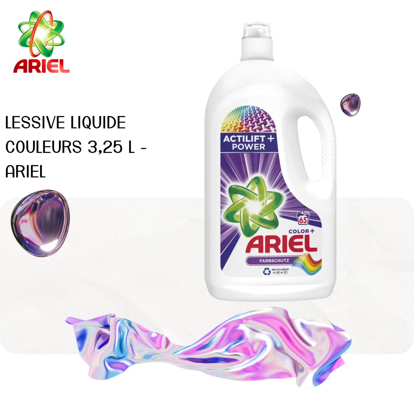 Lessive liquide couleurs 3,25 L - ARIEL