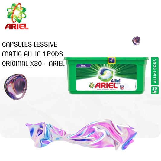 Capsules lessive Matic All in 1 Pods Original x30 - ARIEL