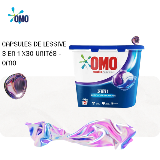 Capsules de lessive 3 en 1 x30 unités - OMO