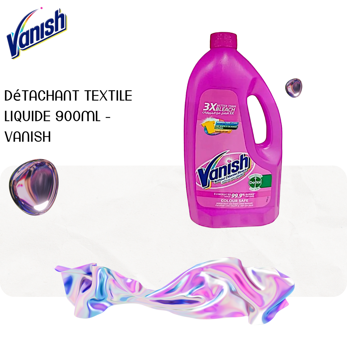 Détachant textile liquide 900ml - VANISH