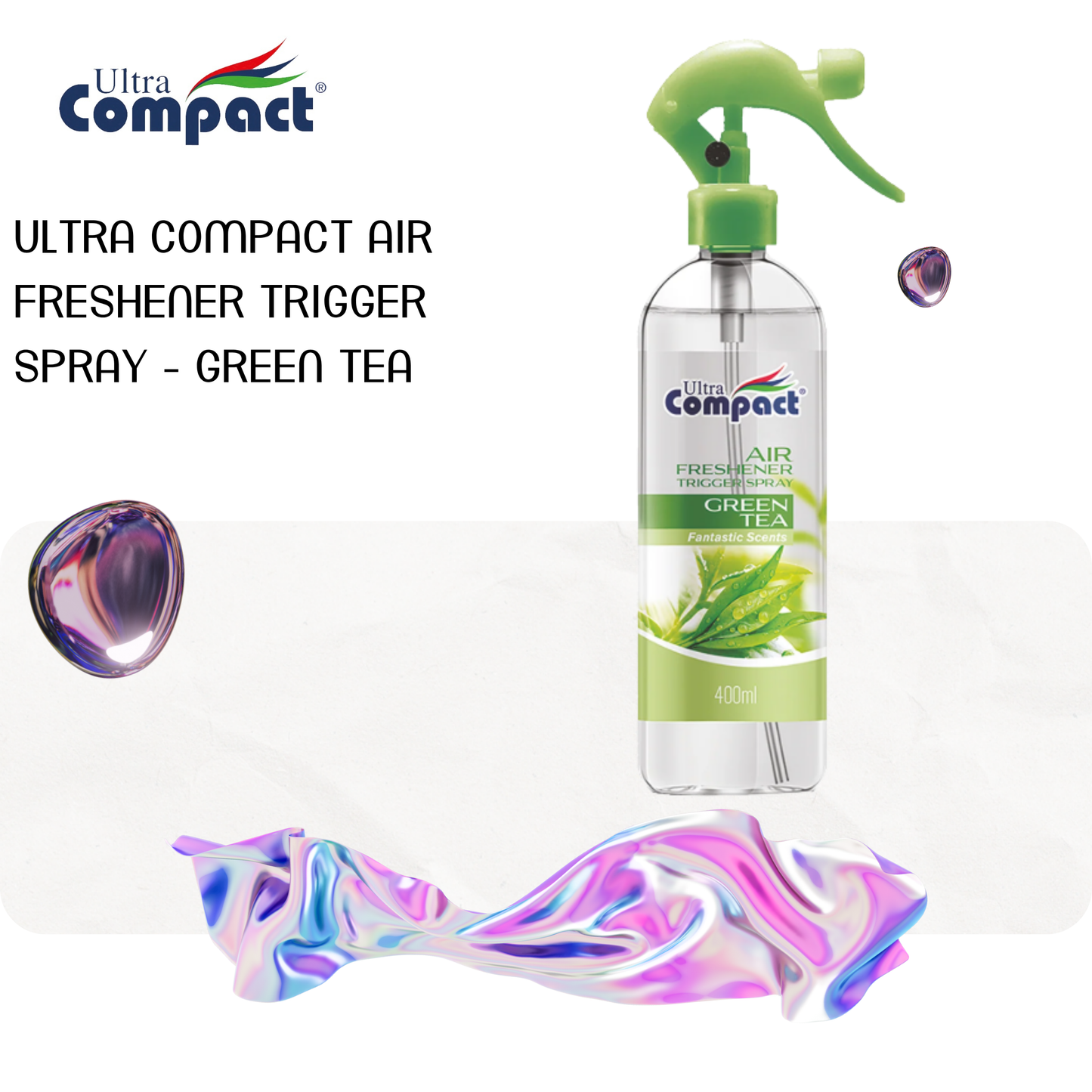 Ultra Compact Air Freshener Trigger Spray - Green Tea