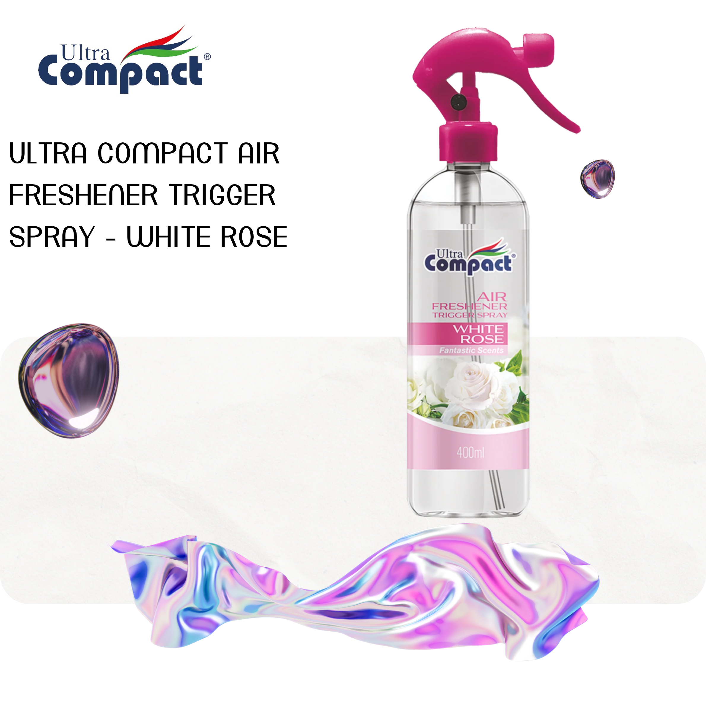 Ultra Compact Air Freshener Trigger Spray - White Rose – Alora