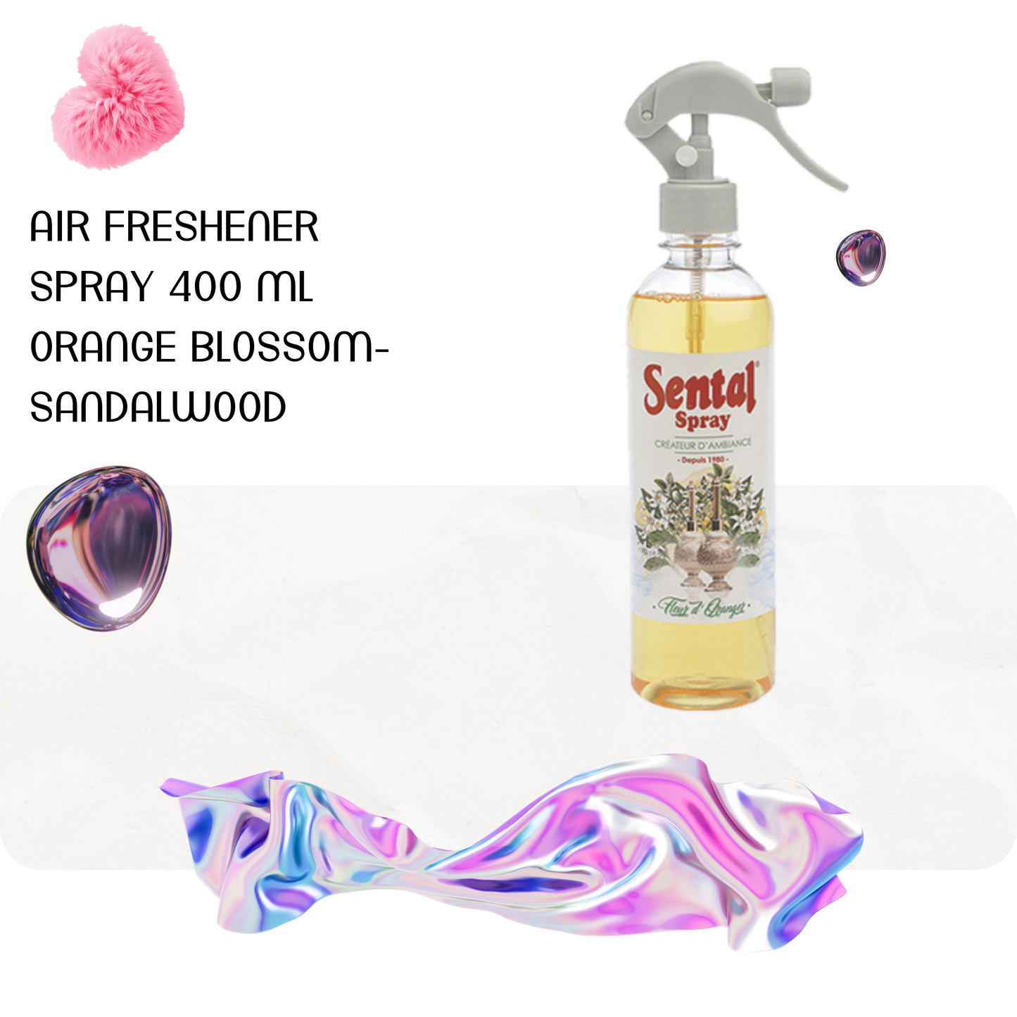 Air freshener spray 400 ml orange blossom-sandalwood - Sental