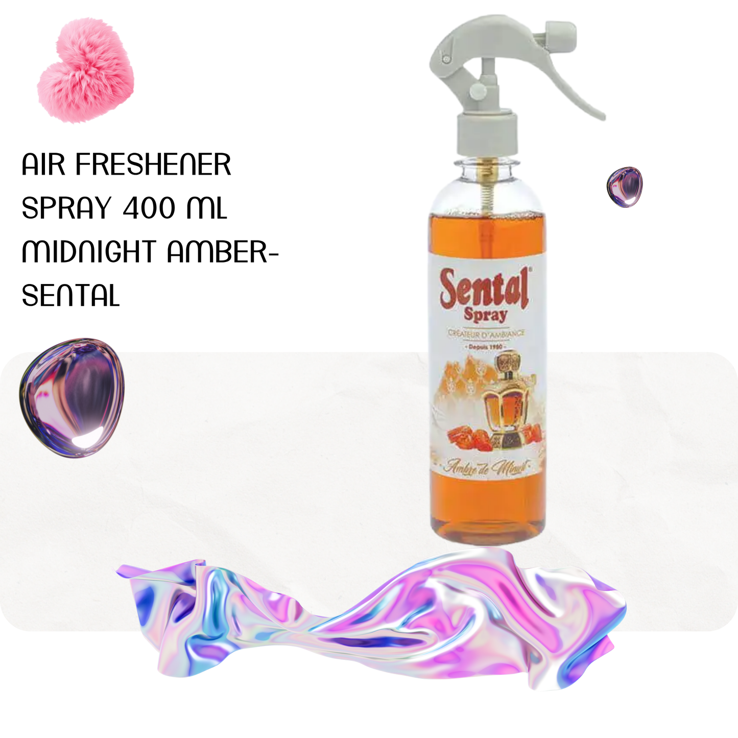 Air freshener spray 400 ml midnight amber-sental - Sental