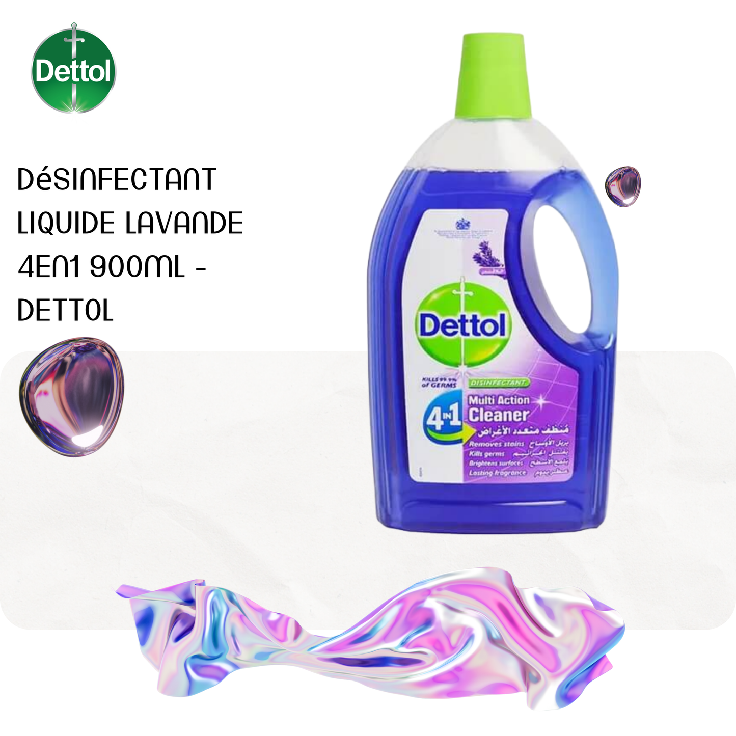 Désinfectant liquide lavande 4en1 900ml - DETTOL