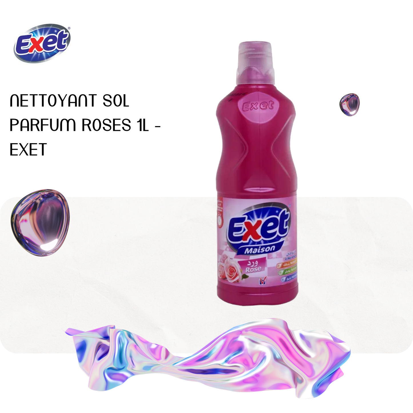 Nettoyant sol parfum roses 1L - EXET