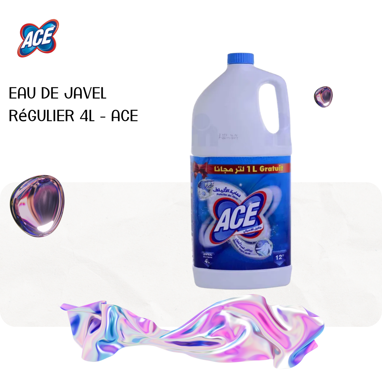 Eau de javel régulier 4L - ACE