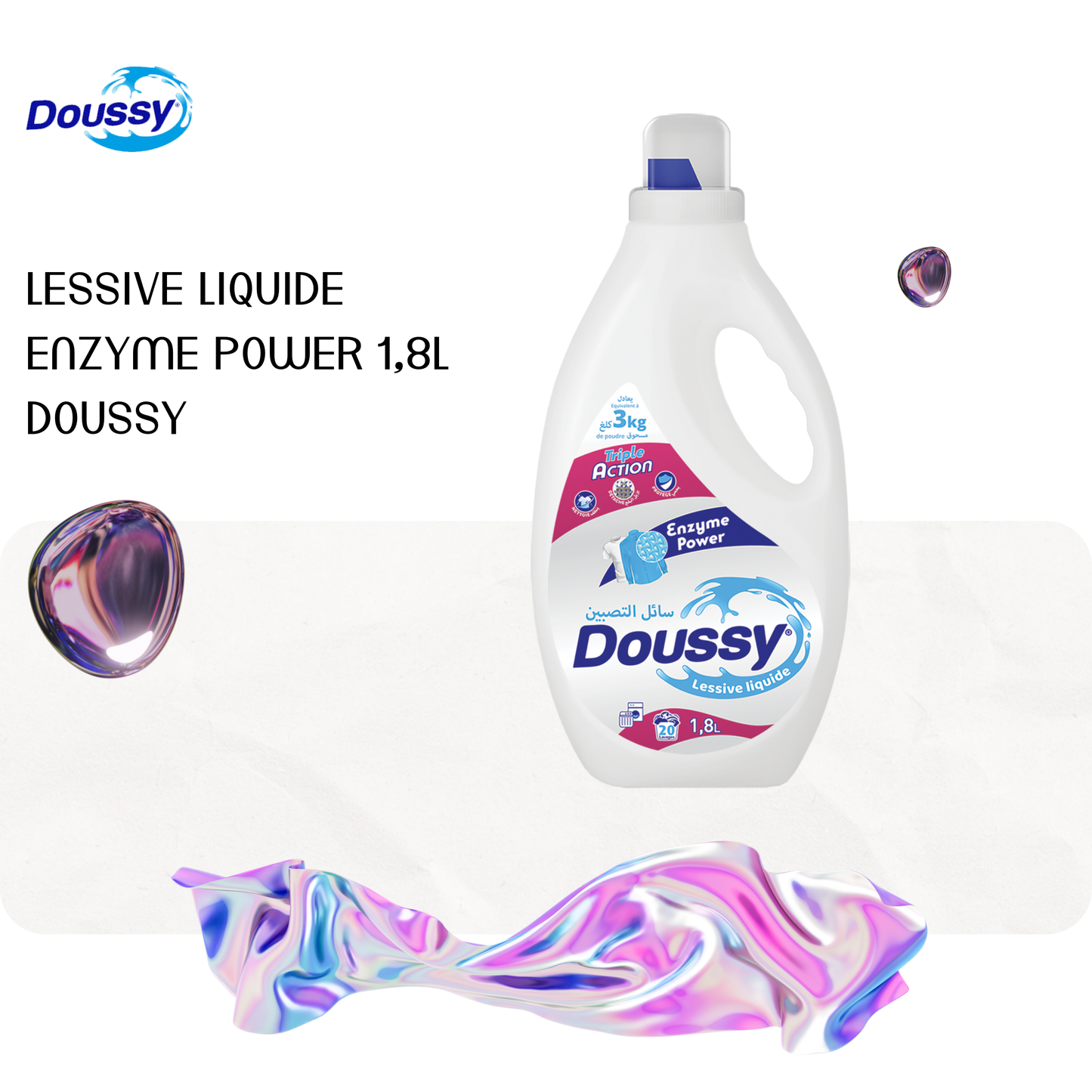 Lessive liquide Enzyme Power 1,8L DOUSSY