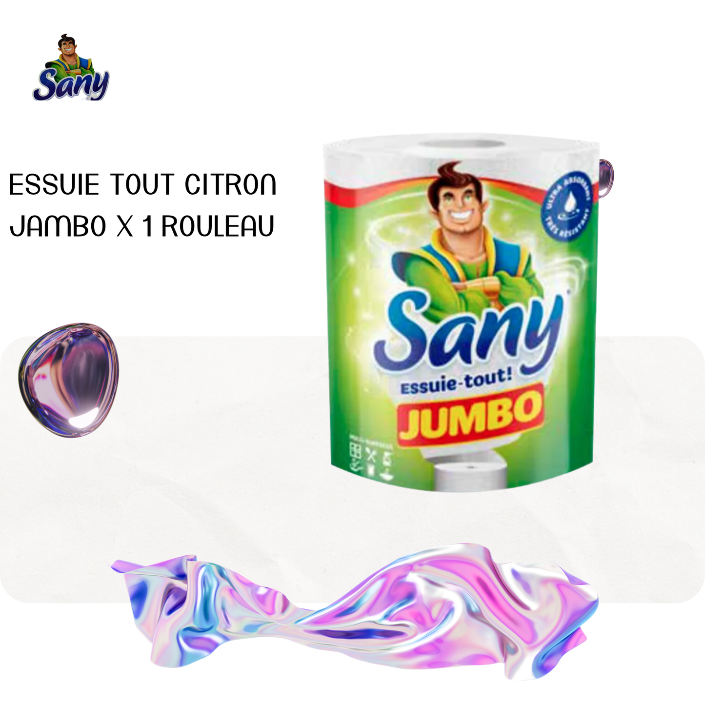 Essuie tout citron Jambo x 1 rouleau - SANY