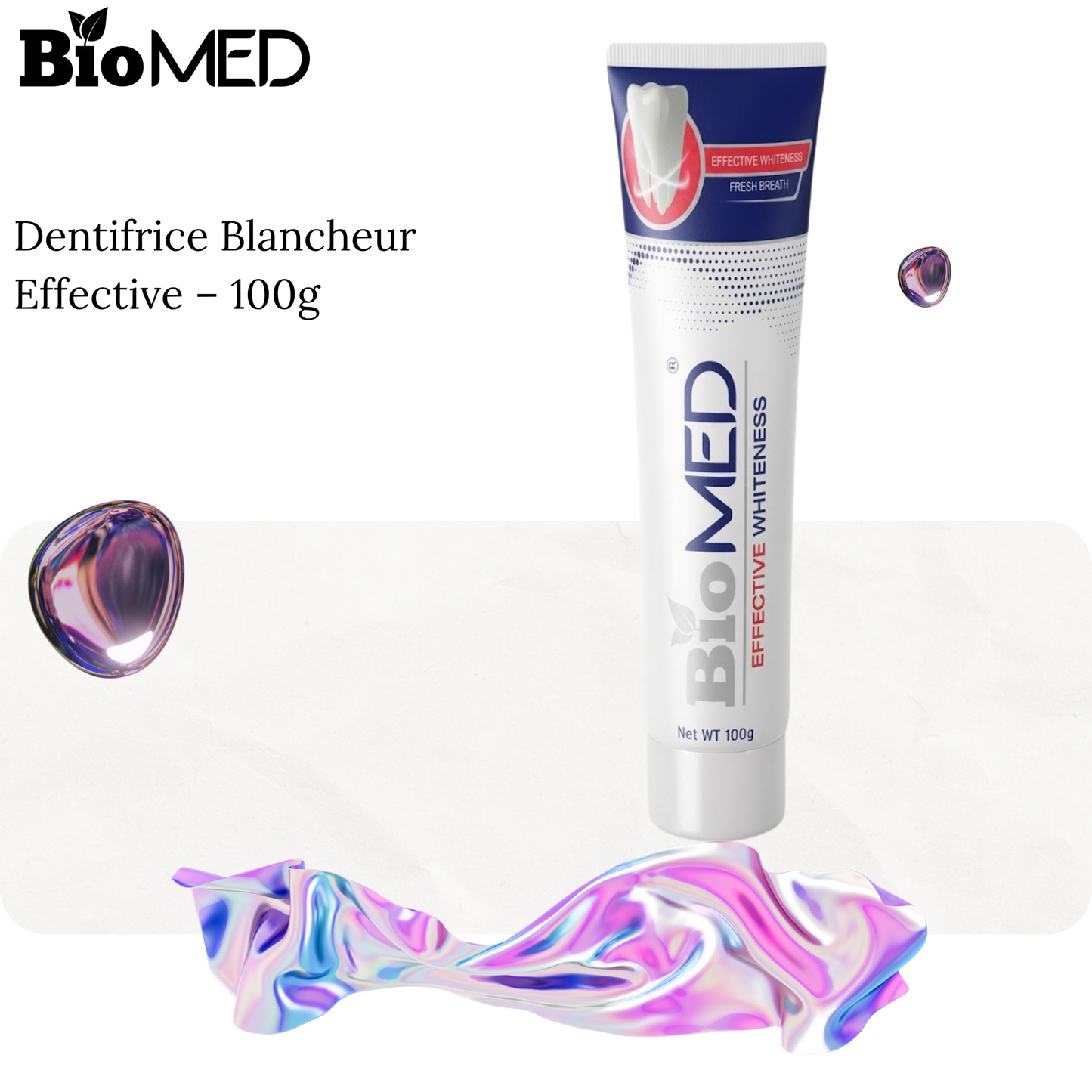 BIOMED – Dentifrice Blancheur Effective – 100g