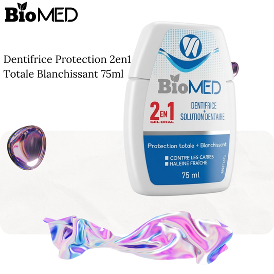 Dentifrice Protection 2en1 Totale Blanchissant 75ml - BIOMED
