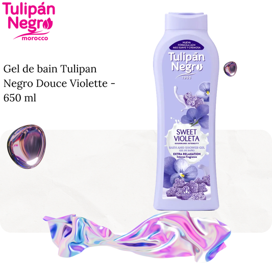 Gel de bain Tulipan Negro Douce Violette - 650 ml
