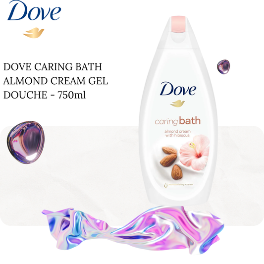 DOVE CARING BATH ALMOND CREAM GEL DOUCHE - 750ml