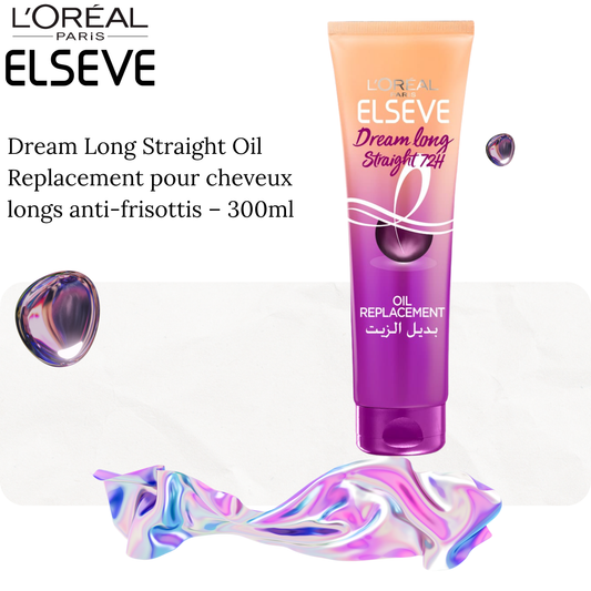 Elsève Dream Long Straight – Oil Replacement pour cheveux longs anti-frisottis – 300ml