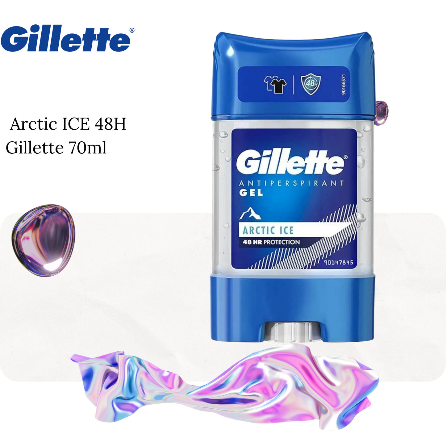Gillette Arctic Ice Gel Anti-transpirant Stick 70ml - Protection 48h