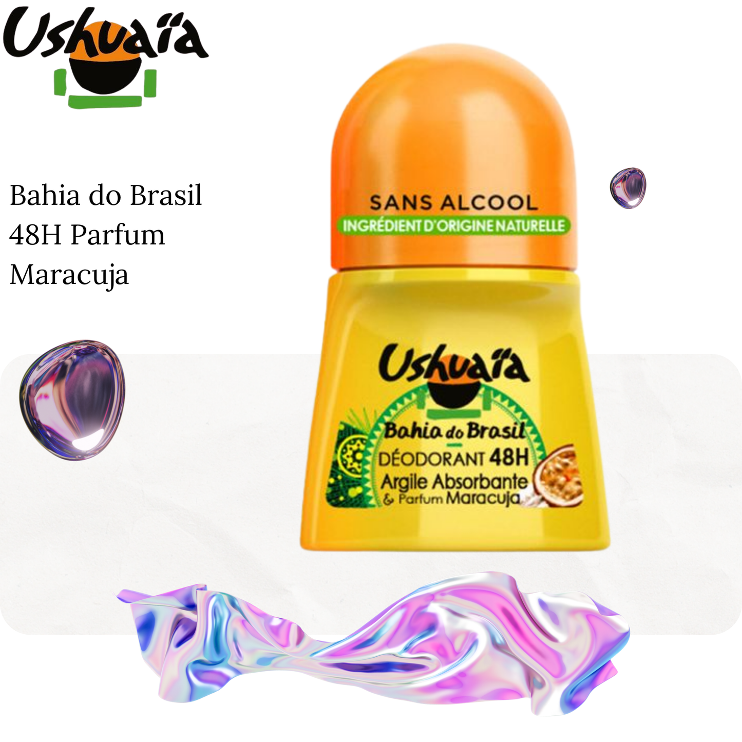 Ushuaia Deodorant bille anti-humidite anti-odeurs 48h MARACUJA 50ml