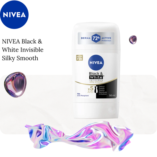 NIVEA Black & White Invisible Silky Smooth Stick 50ml